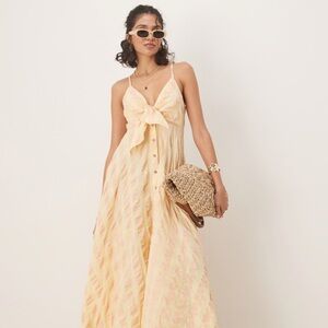 NWOT Free People Gingham Cami Midi Dress 🌼🐝